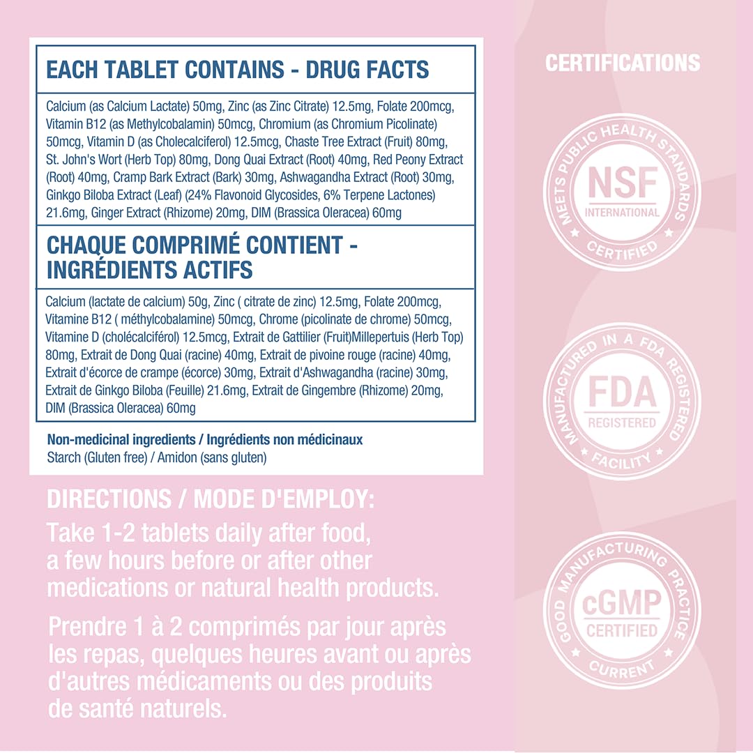 VitaminMe - PMS + Hormone Balance - Balance Estrogen & Support Menopause, Bloating, Acne & PMS Relief