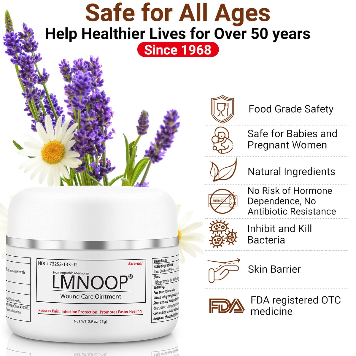 LMNOOP Bed Sore Cream, Maximum Strength Wound Care Ointment for Infection Protection & Skin Repair