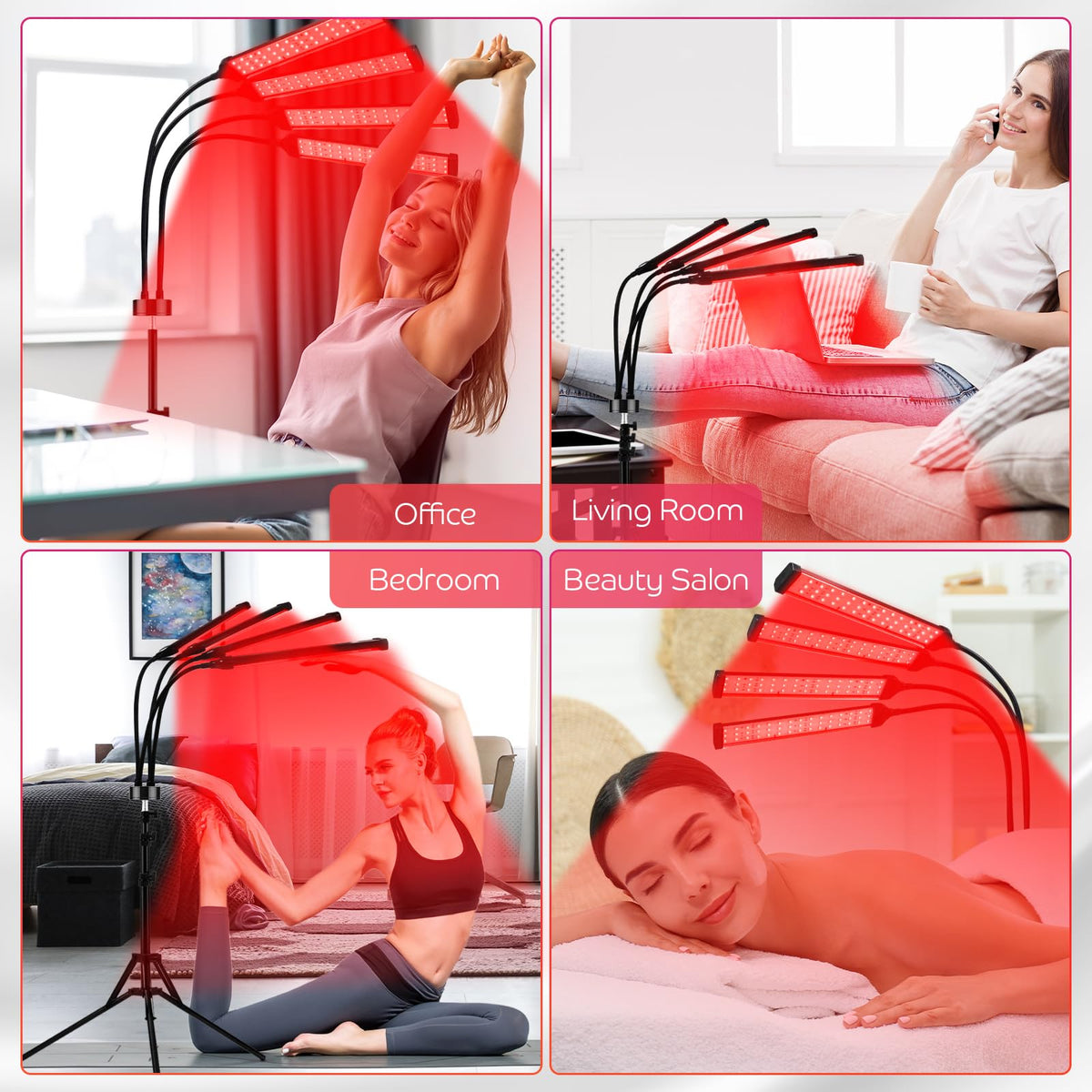 Red Light Therapy for Body, 180LEDs Red Light Therapy Lamp with Tripod, 3-in-1 Chip Designed 660nm ＆850nm
