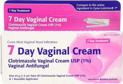 Taro Clotrimazole 7 Vaginal Cream 45 g (Pack of 6)