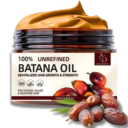 100% Unrefined Raw Batana Oil for Hair Growth Dr. Sebi Organic Pure from Honduras with Keratin, Coffee Extract & Other Ingredients to Enhance Efficacy for Thicker, Strength - Botana Oil 4oz