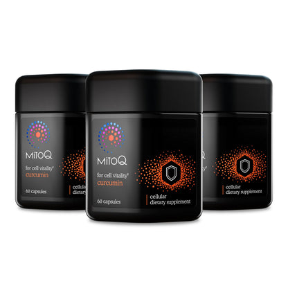 MitoQ Curcumin Longvida Lipidated Formula Mitochondria-targeted Antioxidant - Ultra Bioavailable & Sustained Action Free-Form Curcumin, 60 Capsules
