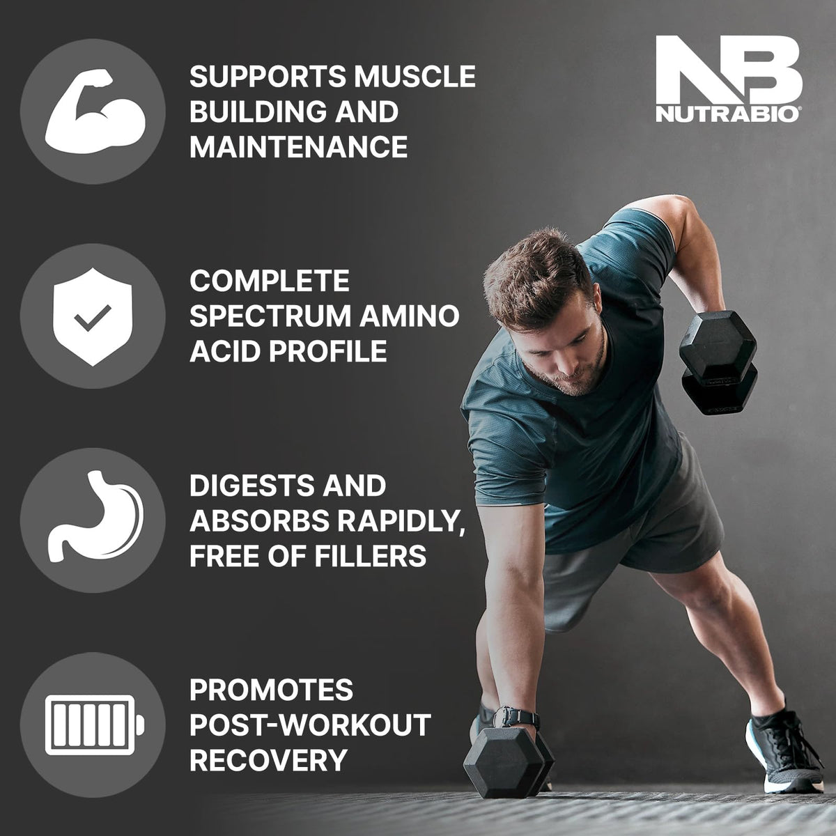 NutraBio Classic Whey Protein Powder- 25G of Protein Per Scoop - Ice Cream Cookie