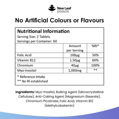 Myo-Inositol PCOS Supplement - Myo Inositol Tablets PCOS Supplement Enriched
