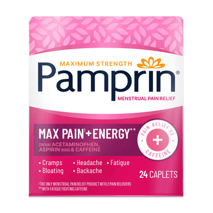 Pamprin Maximum Strength Max Formula, with Acetaminophen, Menstrual Period Symptoms Relief
