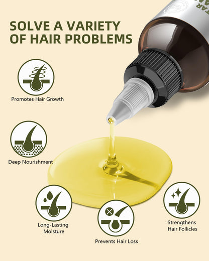 Ktintar 100% Natural Raw Batana Oil for Hair Growth, Dr Sebi Hair Growth Oil From Honduras, Thicker & Stronger Hair - 4.23 Fl Oz