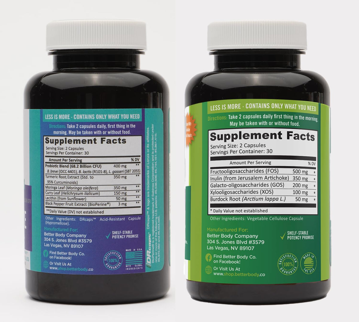Better Body Co. Slim Gut Bundle - Prebiotics and Probiotics for Women - Bloating Relief
