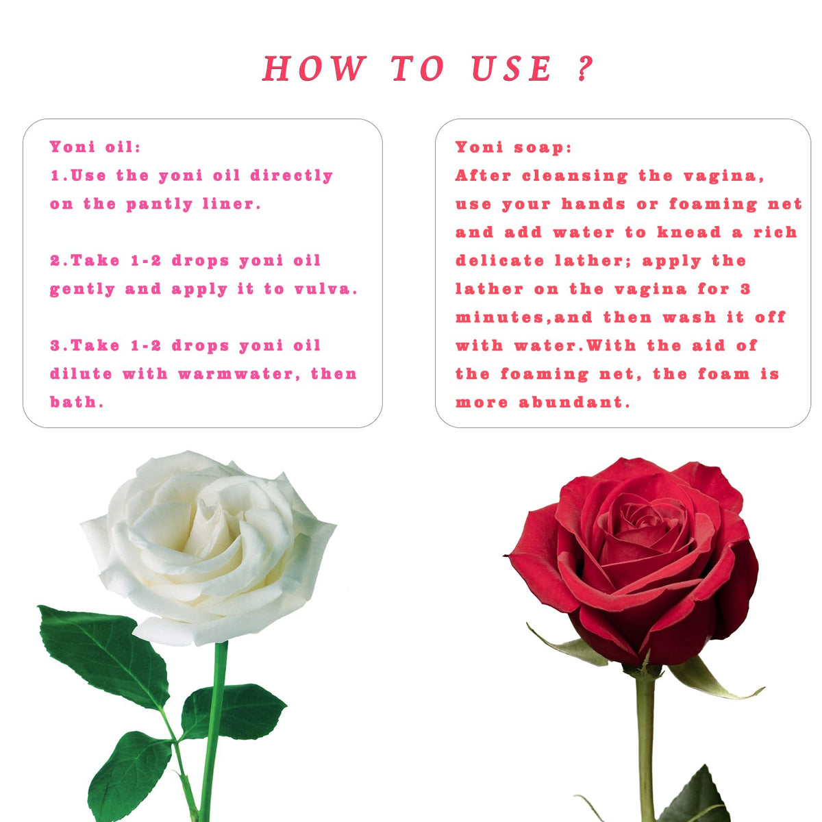 2Pcs Strawberry Yoni Bars and Yoni Oil Set for Feminine Wash, Yoni Wash for Cleanse Vaginal Balance PH
