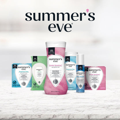 Summer's Eve Feminine Wipes, Simply Sensitive, 5 Count Trial & Travel Size, 24 Pack