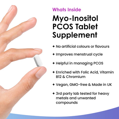 Myo-Inositol PCOS Supplement - Myo Inositol Tablets PCOS Supplement Enriched