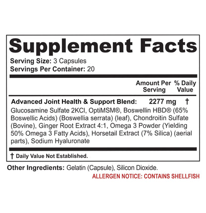 Flexacil Ultra (3 Bottles) Maximum Strength Joint Health & Support Supplement - Glucosami