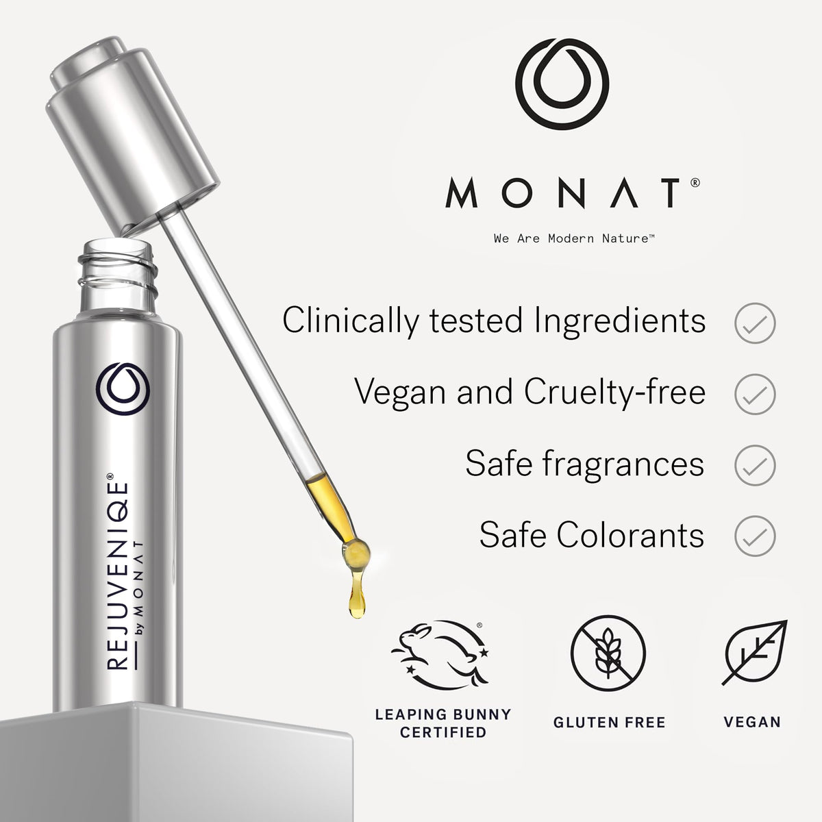MONAT REJUVENIQE Oil - Multipurpose Hair & Skin Treatment - 13+ Natural Plant and Essential Oils - Hydrates, Strengthens, Reduces Frizz, Boosts Shine, and Provides Intense Hydration - 30ml (1.0 fl oz)