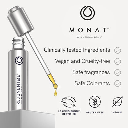 MONAT REJUVENIQE Oil - Multipurpose Hair & Skin Treatment - 13+ Natural Plant and Essential Oils - Hydrates, Strengthens, Reduces Frizz, Boosts Shine, and Provides Intense Hydration - 30ml (1.0 fl oz)