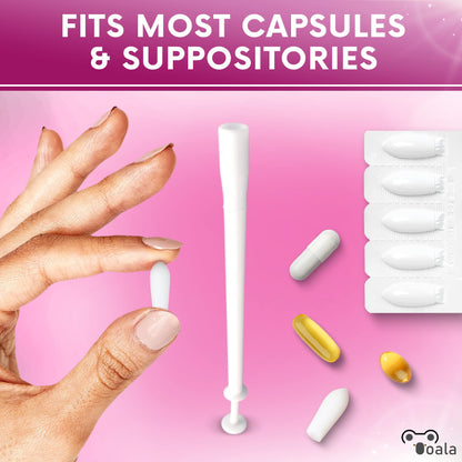 Ooala Disposable Vaginal Suppository Applicators (30-Pack) - Fits Most Brands, Pills, Tablets and Boric Acid