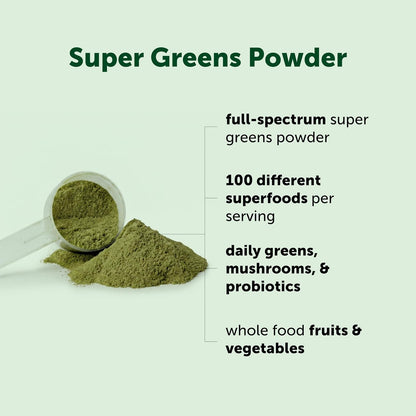 Micro Ingredients Super Greens Powder, 100 Superfoods, Green Drink Mix, 1lb - Superfood Blend with Daily Greens, Probiotics, Fruits, Vegetables & Mushrooms - 45 Servings - Non-GMO, Gluten-Free