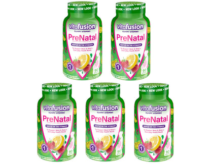 Vitafusion Prenatal, Gummy Vitamins, 90 Count (5Pack (90 Count))