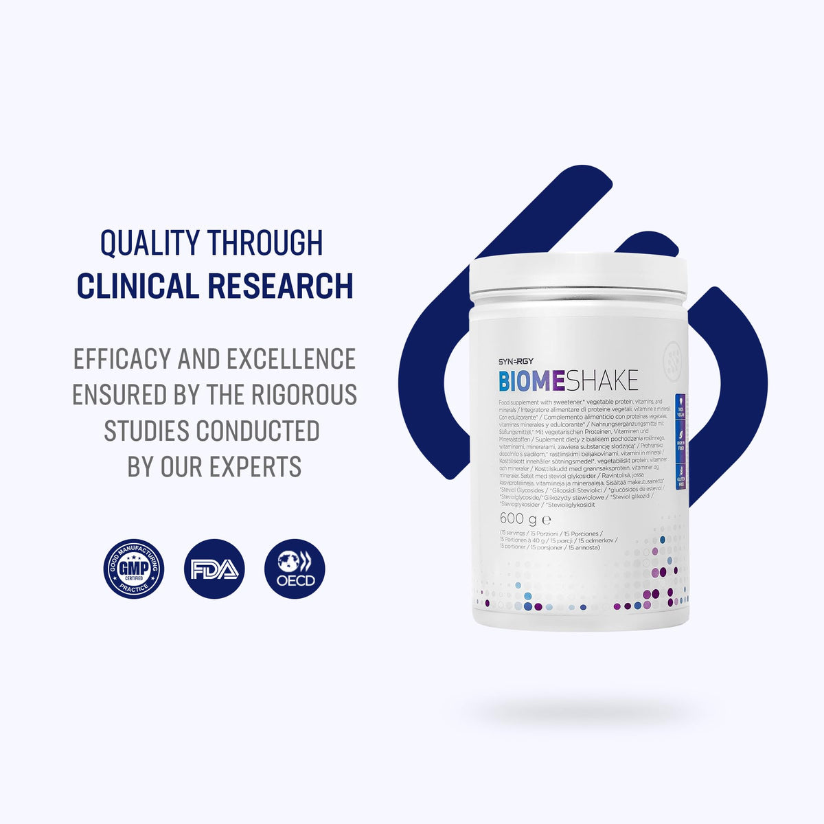 Synergy Worldwide Biome Shake 600 g - 22g Protein Powder Supplement - High in nutrients, Vitamins and Minerals