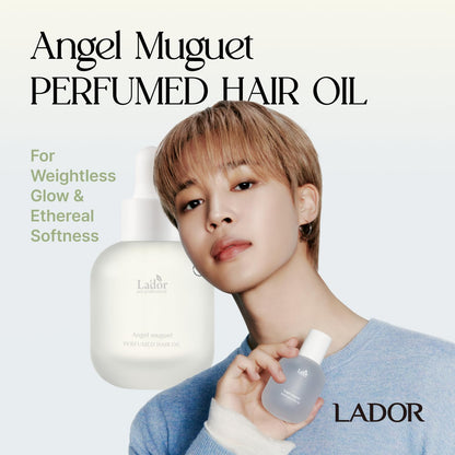LA’DOR Perfumed Hair Oil (Angel Muguet), Floral Musk Fragrance, Argan & Avocado Oils with Keratin for Shine and Frizz Control, for Dry, Damaged Hair, Korean Hair Care (1.01 Fl Oz / 30 ml)