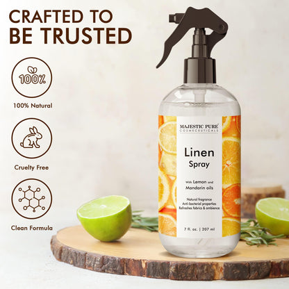 Majestic Pure Linen Spray - All Natural Fragrance - Spray for Pillows, Bedding, Sheets, Clothing