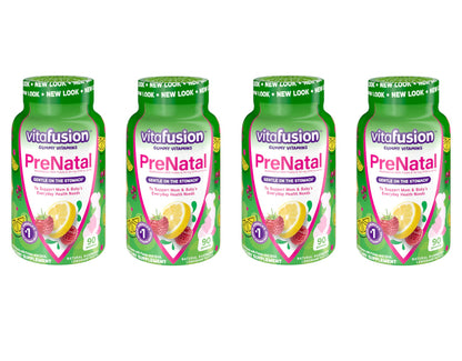Vitafusion Prenatal, Gummy Vitamins - 90 Gummies each (Value Pack of 4)