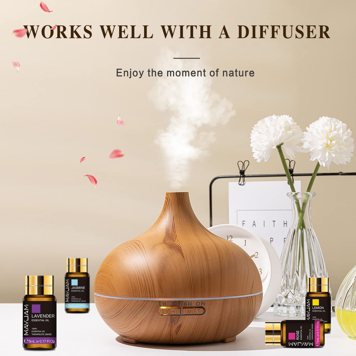 MAYJAM Tea Tree 20 Pcs Pure Essential Oil Gift Set, for Diffuser, Humidifiers, Skin Care, Massage