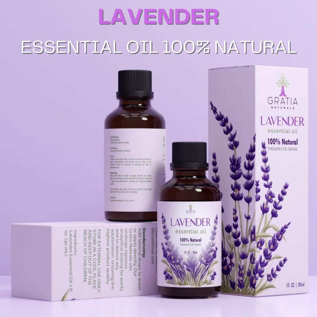 Gratia Naturals Lavender Essential Oil - 100% Pure and Natural …