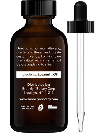 Brooklyn Botany Spearmint Essential Oil - 100% Pure and Natural - Premium Grade Oil