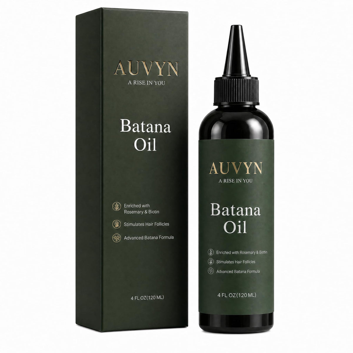 AUVYN Batana Oil for Hair Growth, Premium Scalp Treatment with Rosemary & Biotin, Hair Serum for Thicker, Stronger & Shinier Hair, Men & Women, 4 Fl Oz