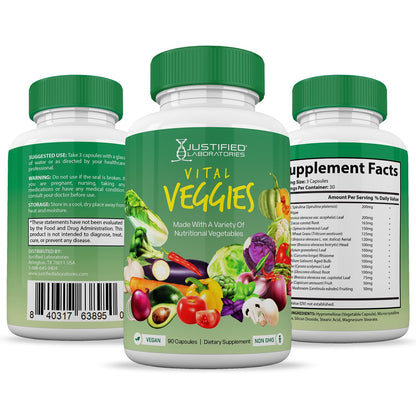 (6 Pack) Vital Fruits and Veggies Supplement Whole Food Red & Green Superfoods