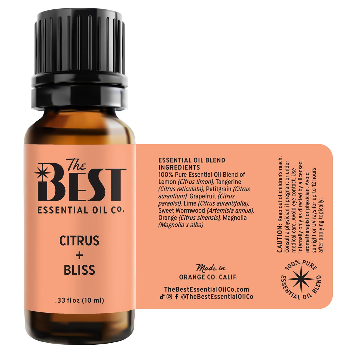 The Best Citrus + Bliss Essential Oil Blend- Premium Grade- 100% Pure & Natural for Aromatherapy