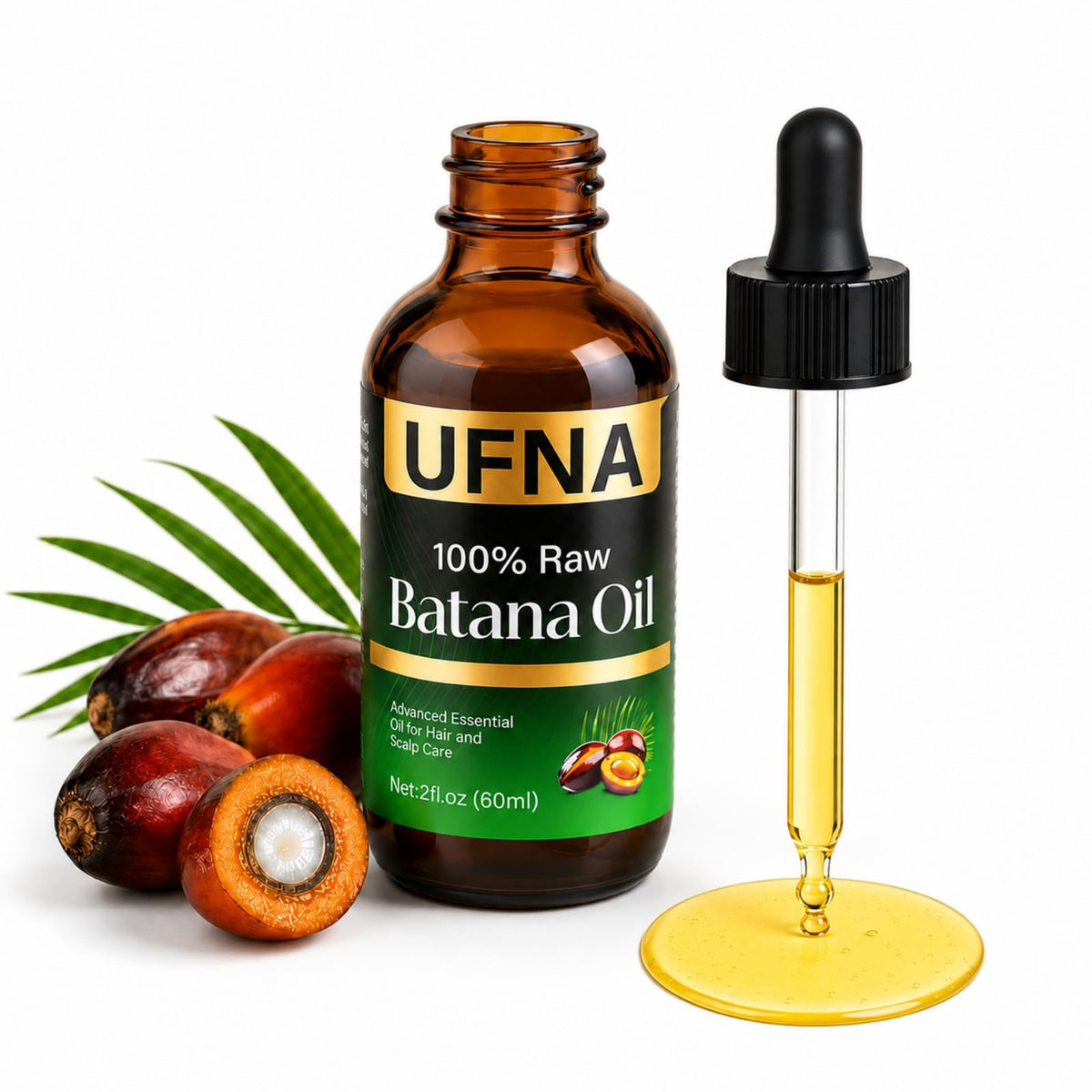 Batana Oil Hair Growth Serum -Traditional Honduran Formula for Thinner Hair, Thicker & Fuller Looking - Intensive Scalp & Root Nourishment - Non-Greasy-Enhances Thickness for Men & Women-60ml