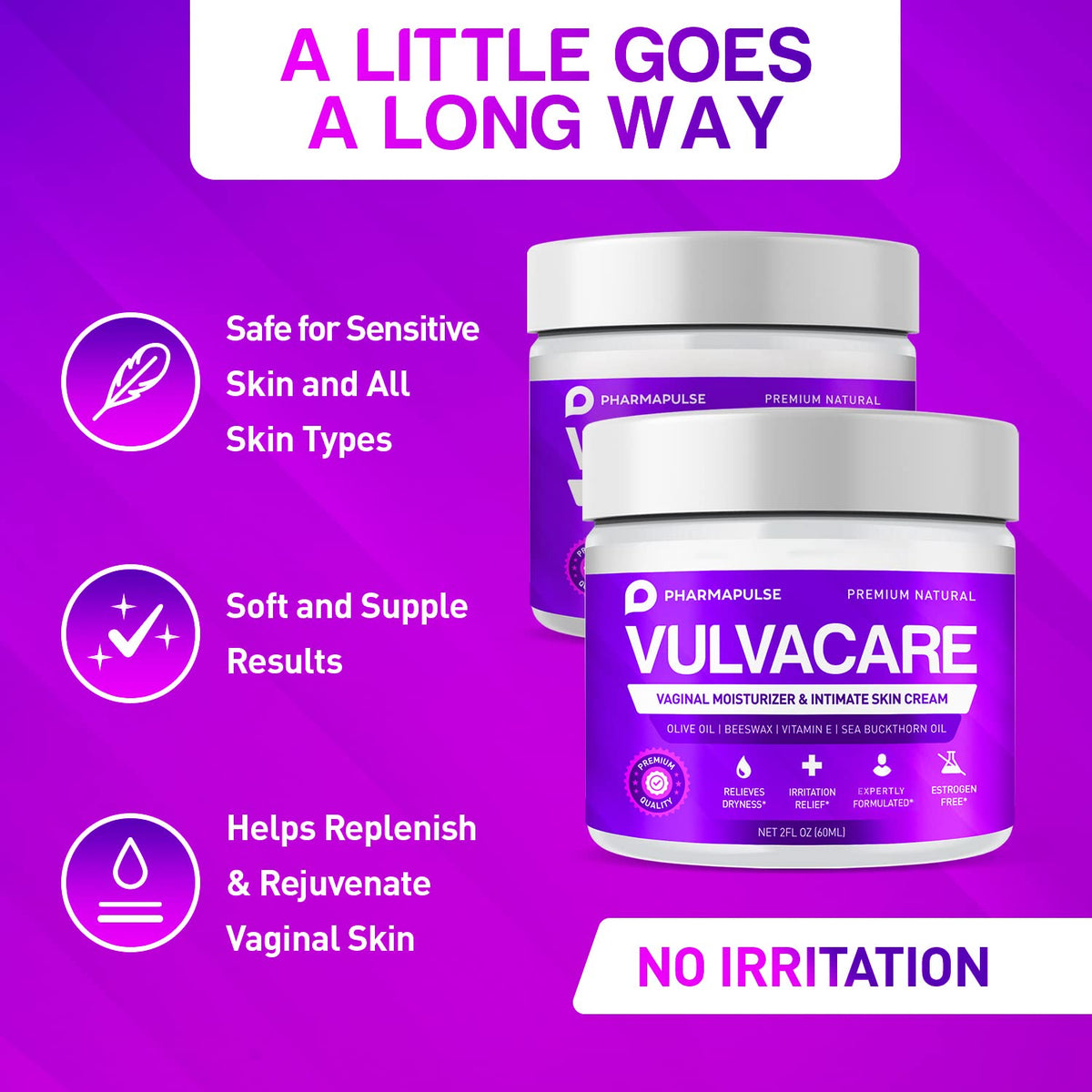 Pharmapulse Vaginal Moisturizer, Vulva Balm Cream, Intimate Skin Care, Menopause Support