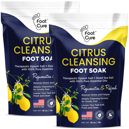 Citrus Detox Foot Soak With Epsom Salts - for Foot Callus, Immune Boost, Damaged Toenail
