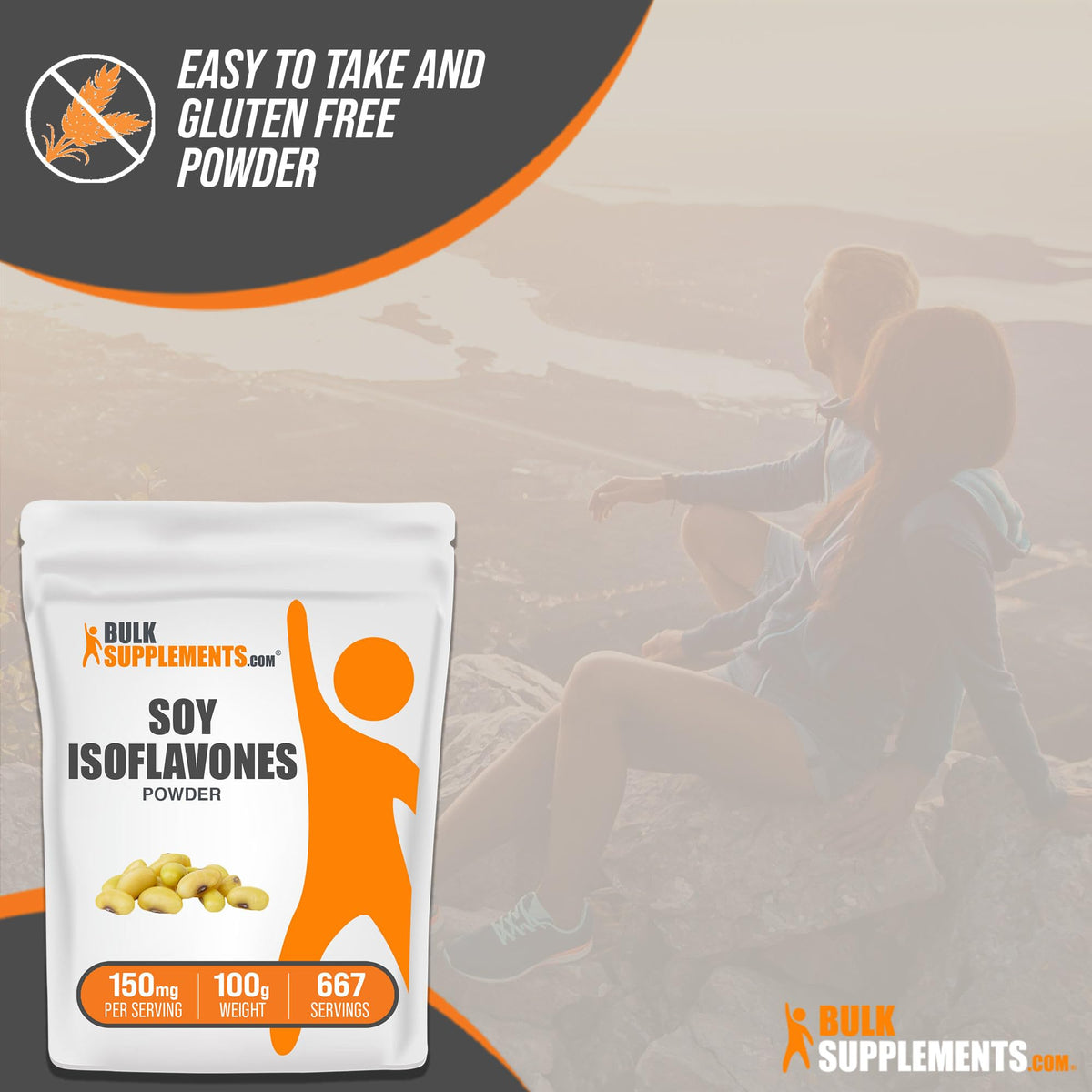 BULKSUPPLEMENTS.COM Soy Isoflavones Powder - Soy Isoflavones 150mg, Isoflavones Supplement