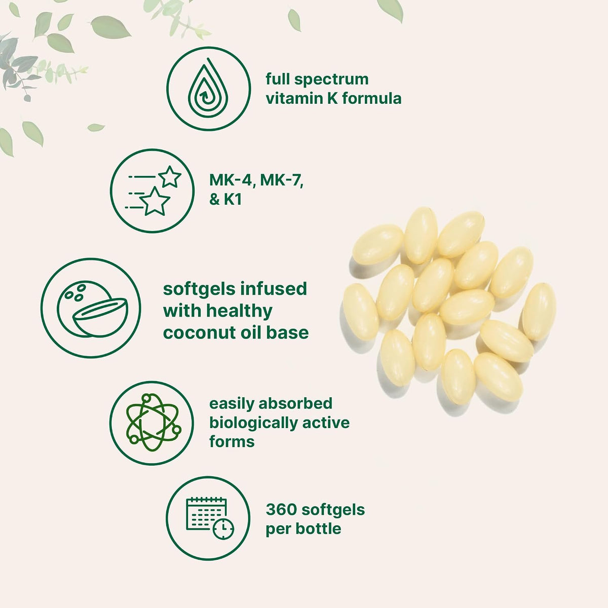 Micro Ingredients Super Vitamin K Complex (K2 MK7 + MK4 & K1) & Vitamin D3 5,000 IU Bundle Pack - Easily Absorbed K Vitamins, Active Menaquinone Complex - Vitamin D as Cholecalciferol