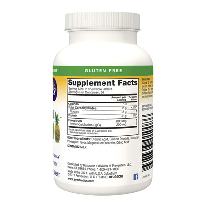 Symbiotics Immunity Support Colostrum Plus Chewables (Pineapple)