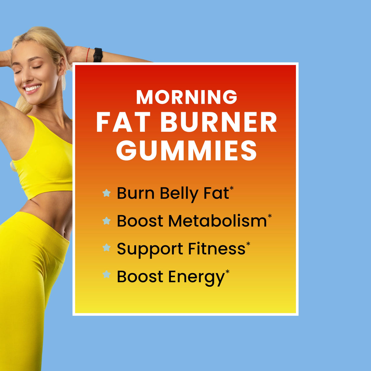 Morning Fat Burner Gummies for Weight Loss for Women & Men - Thermogenic Belly