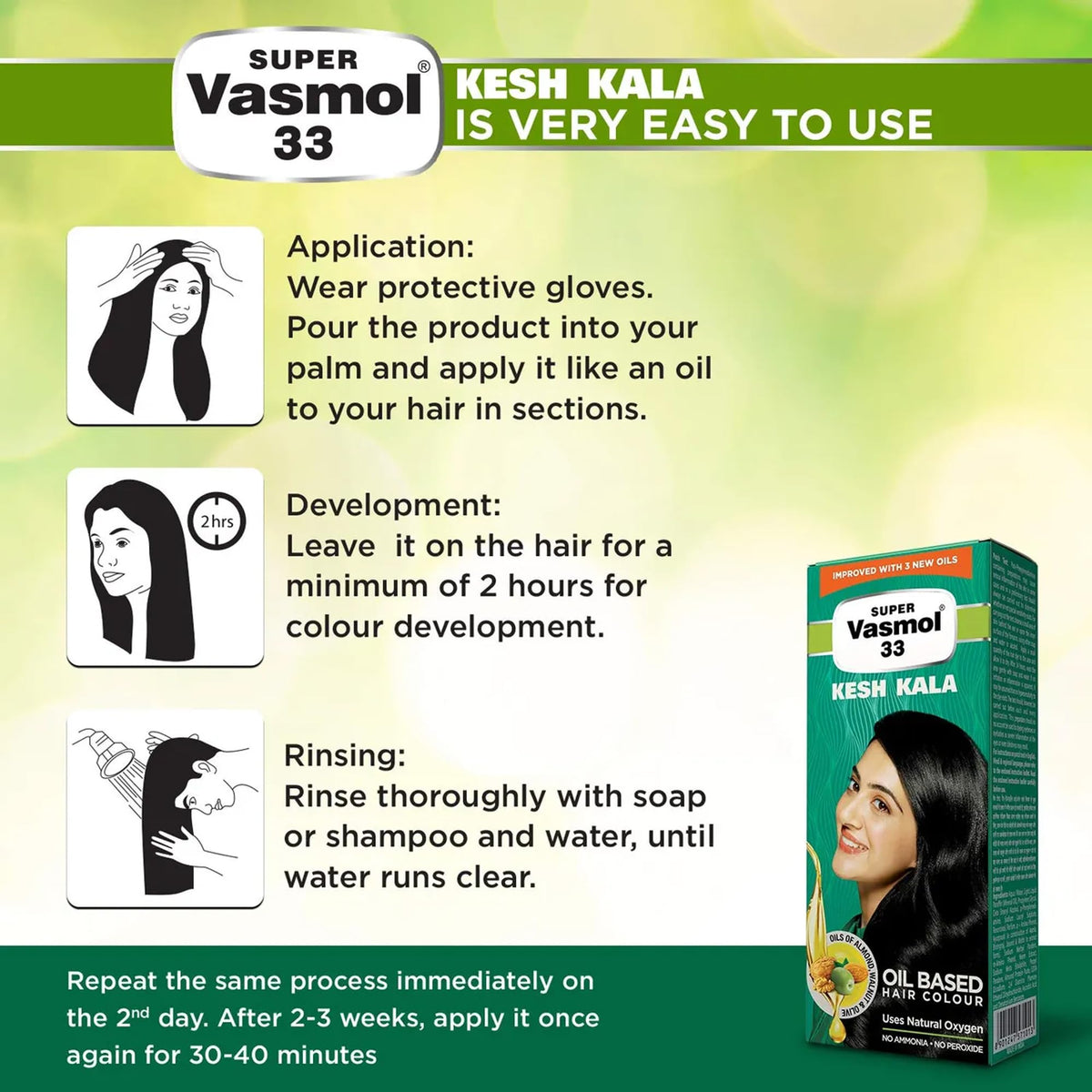 Vasmol Super 33 Kesh Kala 100ml