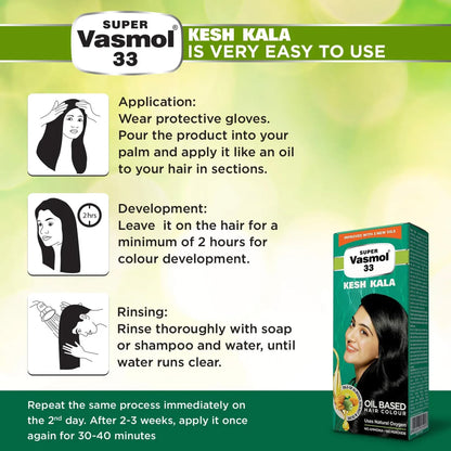 Vasmol Super 33 Kesh Kala 100ml