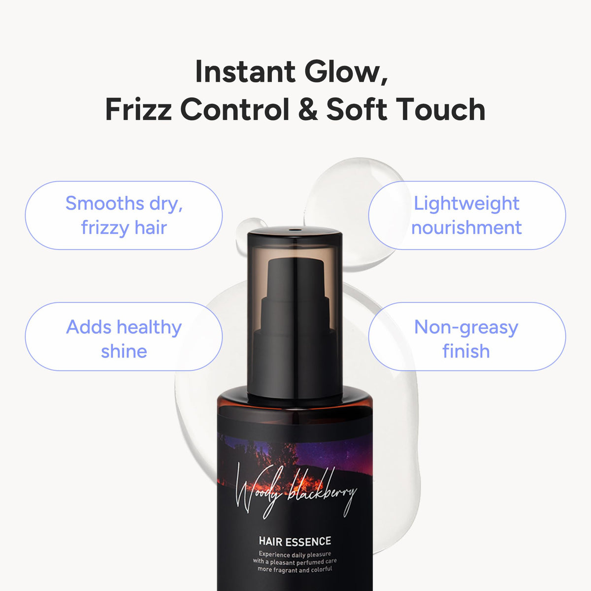 BANANAL 2-in-1 Hair Serum & Perfume Oil - Korean Hair Care, Moroccan Argan Oil & 12 Amino Acids for Dry Damaged Hair, Anti-Frizz Glass Hair Shine, Paraben-Free, Woody Blackberry, 3.38 fl oz