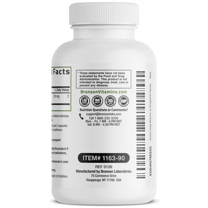 Bronson Ginkgo Biloba Extra Strength Brain & Memory Support 120 Capsules - Vegetarian, Non-GMO, Gluten Free, Soy Free, Memory, Cognitive & Brain Health Support