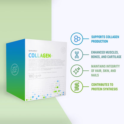 Synergy Worldwide Collagen+ 30 doses - 5810mg Collagen with Vitamin C, Hyaluronic Acid and Zinc