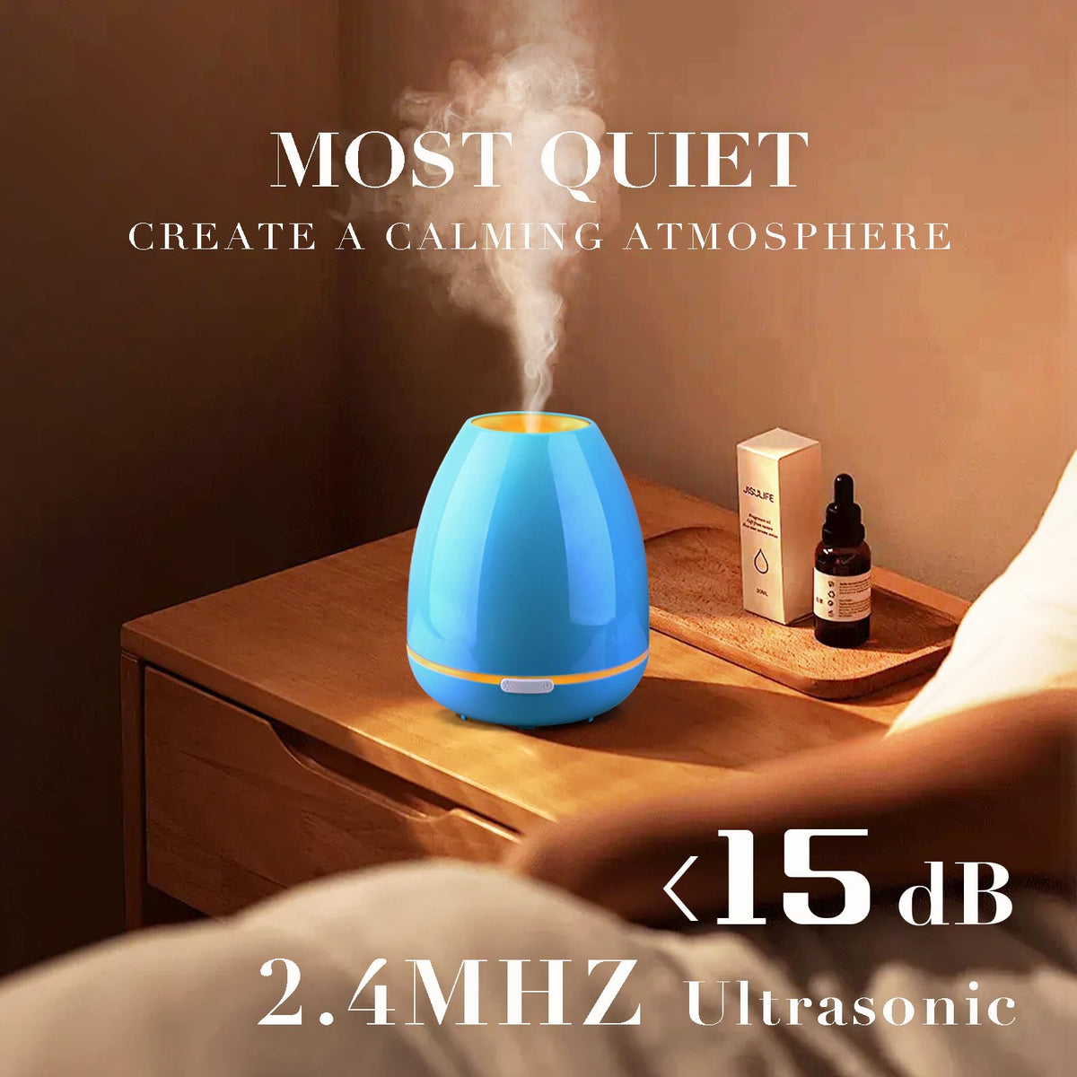 Essential Oil Diffuser for Bedroom Small Humidifier for Home Cool Mist Scent Diffuser 300ml 20 Hours