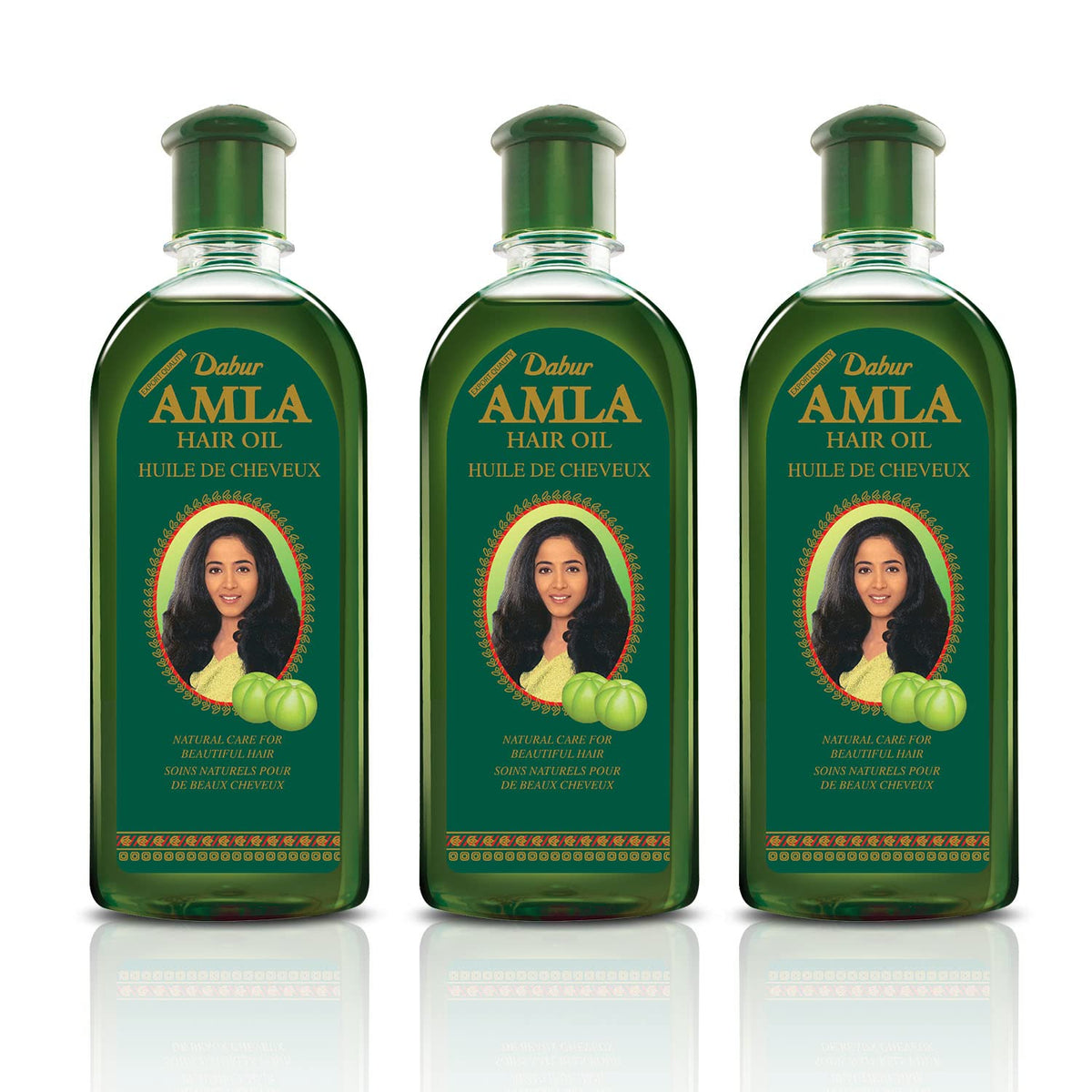 Dabur Amla Hair Oil - Nourishing Herbal Oil with Pure Amla and Botanical Extracts for Healthy, Moisturized Scalp, Strong, Shiny Hair - Ayurvedic Strengthen Roots for Men & Women - 500 ml (Pack of 3)