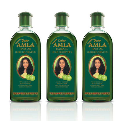 Dabur Amla Hair Oil - Nourishing Herbal Oil with Pure Amla and Botanical Extracts for Healthy, Moisturized Scalp, Strong, Shiny Hair - Ayurvedic Strengthen Roots for Men & Women - 500 ml (Pack of 3)