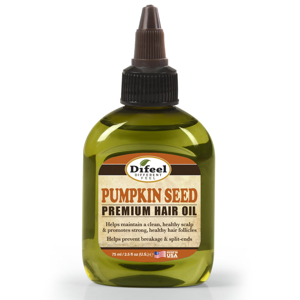 Difeel Premium Natural Hair Care Oil, Pumpkin, 2.5 Oz