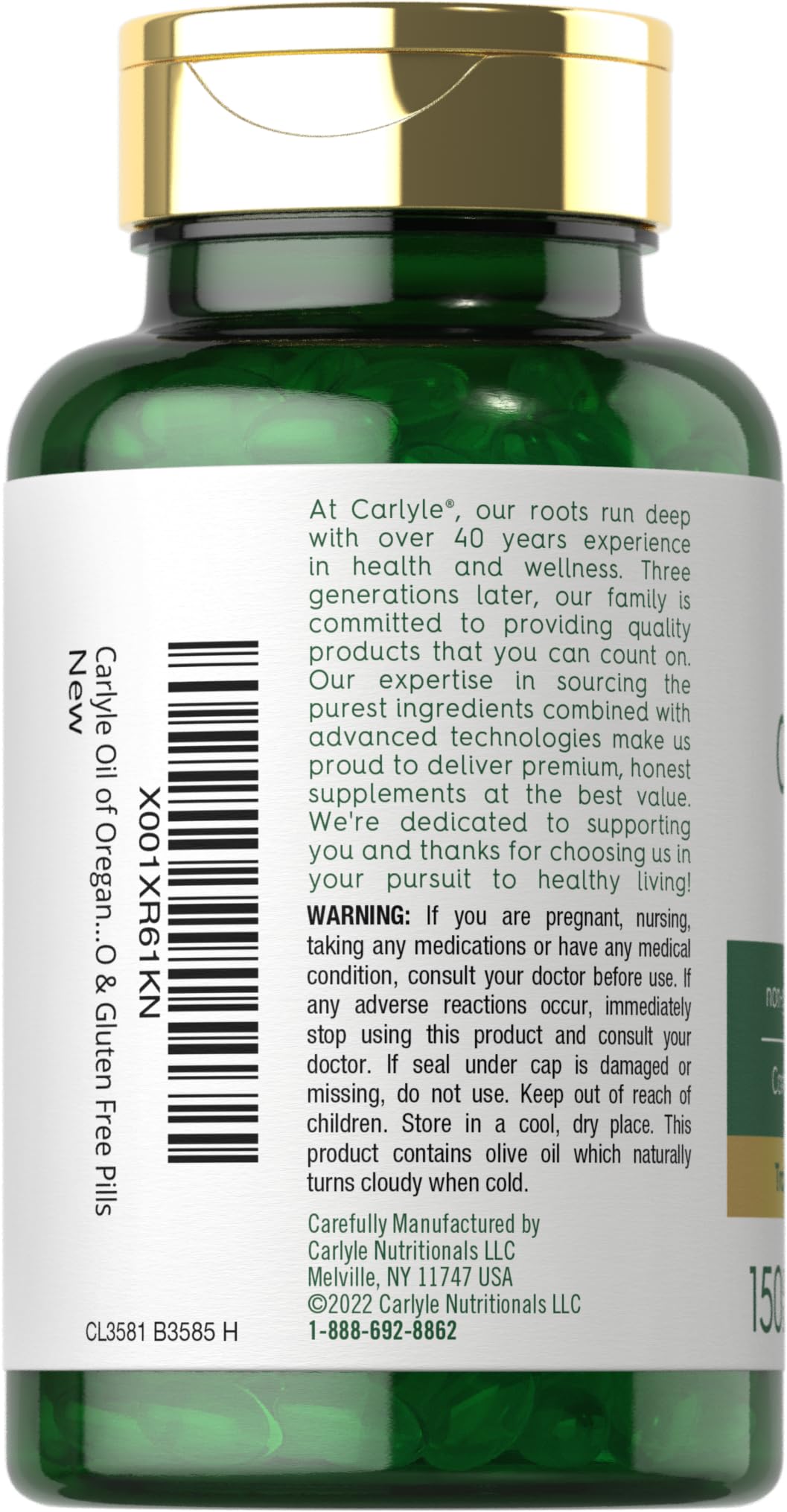 Oregano Oil Extract - Max Potency - 150 Softgel Capsules - Non-GMO and Gluten