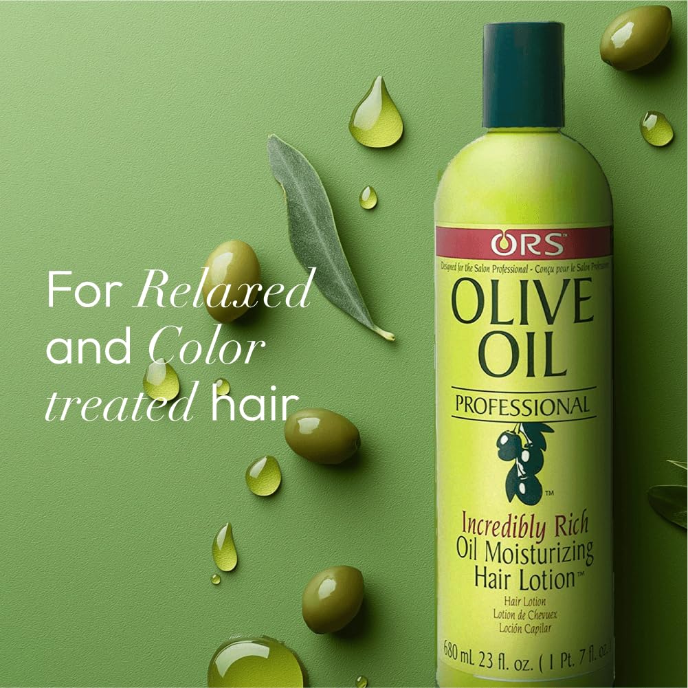 ORS Olive Oil Professional Incredibly Rich Oil Moisturizing Hair Lotion 23 Ounce (Pack of 4)
