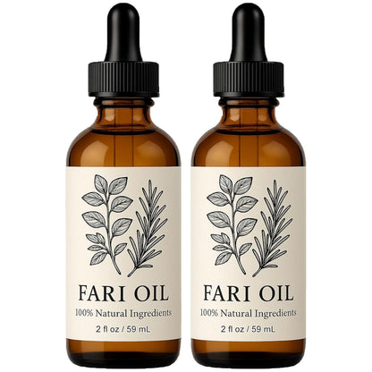Fari Oil Hair Growth Oil, Organic Holistic Hair Oils for Men with Herbal Infusion Botanical Scalp, Pure Natural Plant-Based Formula, Daily Nourishment for Dry Scalp & Edges (2 PCS)