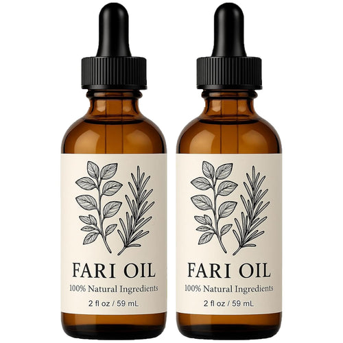 Fari Oil Hair Growth Oil, Organic Holistic Hair Oils for Men with Herbal Infusion Botanical Scalp, Pure Natural Plant-Based Formula, Daily Nourishment for Dry Scalp & Edges (2 PCS)